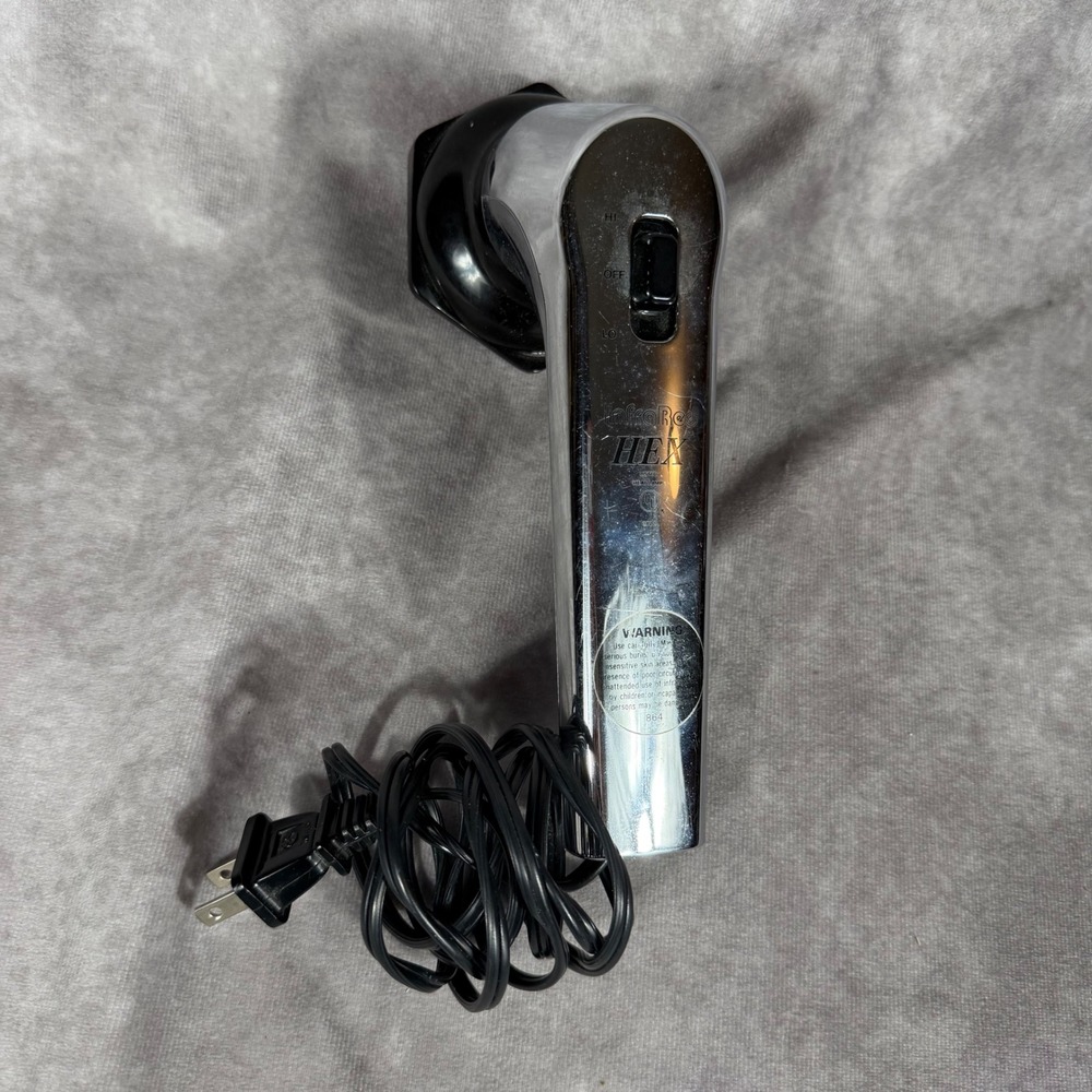 InfraRed HEX Handheld Heat Lamp Massager‎ Model 510-521 Chrome Finish 10W WORKS